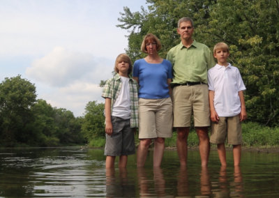 lisa gerhold dirks and family in the dupage river