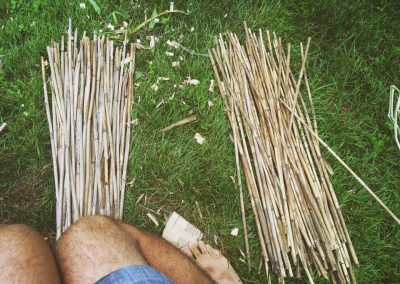 Making a Drying Rack Out of Phragmites